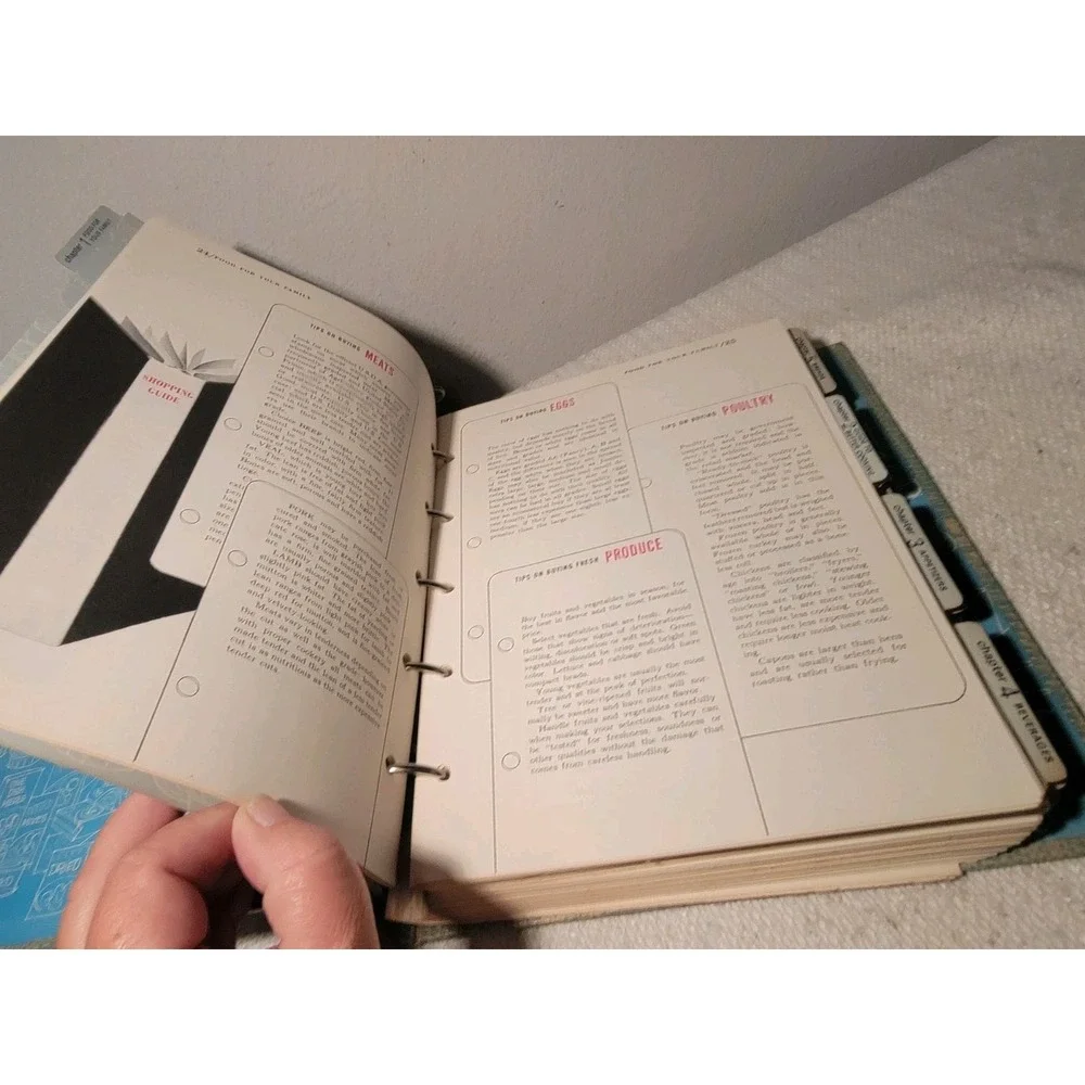 The Pillsbury Family Cook Book Vintage Americana 1963 Hardcover 5 Ring Binder‎